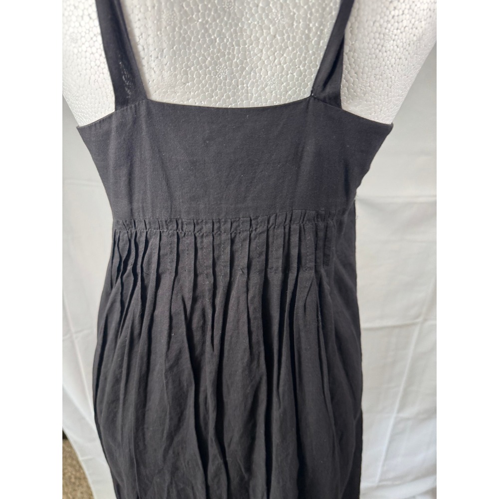 Kensie Pretty Black Dress Halter Neck Beaded Ruffle Sleeveless Casual Medium - Picture 7 of 8